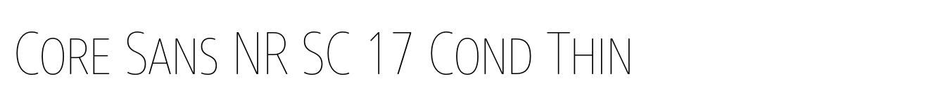 Core Sans NR SC 17 Cond Thin